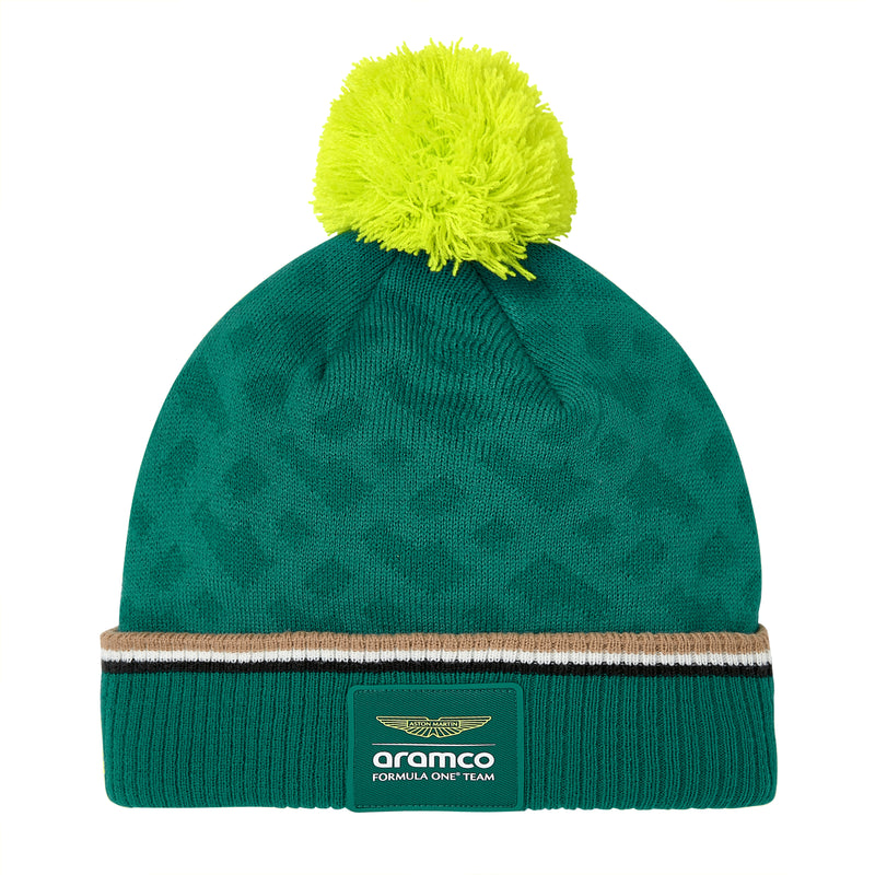 Aston Martin Aramco F1 2024 Team Bobble Beanie Valvoline